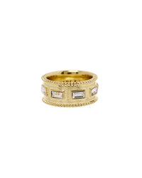 Baguette Cigar Ring- Gold View 1