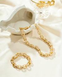 Ozzie Pave Chain Necklace- Gold View 4
