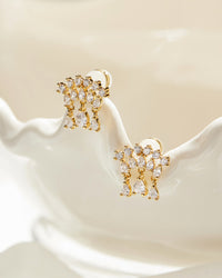 Colette Shaker Studs- Gold View 3