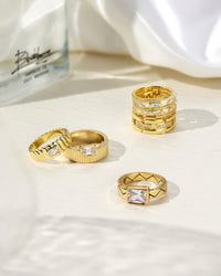 The Francois Ridged Ring- Gold View 4