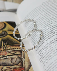 Starlight Charm Hoops- Silver View 3