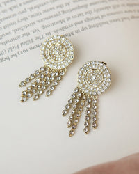 Pave Cosmic Studs- Gold view 2