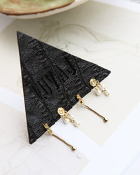 Pave Punk Studs Set- Gold View 3