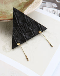 Etched Punk Bar Studs- Gold View 3