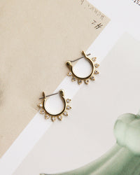 Gloria Diamonte Hoops- Gold View 3