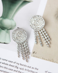 Pave Cosmic Studs- Silver view 2