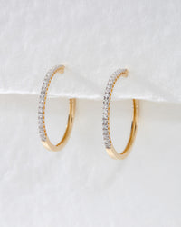 The Dreamy Diamond Hoops (25mm) View 1