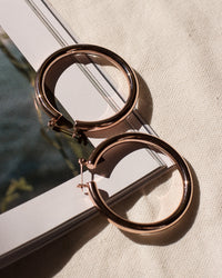 Amalfi Tube Hoops- Rose Gold View 5