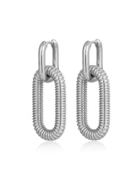 Le Signe Loop Hoops- Silver View 1