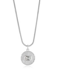 Le Signe Pendant Necklace- Silver View 1