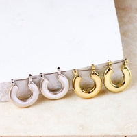 The Rocco Hoops- Rose Gold View 3