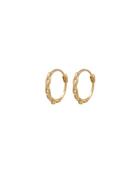 Continuous Chain Hoops- Gold View 1