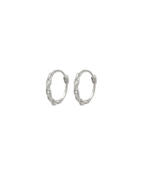 Continuous Chain Hoops- Silver View 1