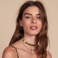 Double Snake Chain Choker- Rose Gold View 3