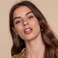 Capri Wire Hoops - Rose Gold View 4