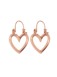 Mini Heartbreaker Hoops- Rose Gold View 1