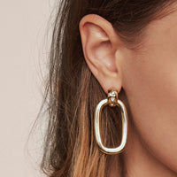 Evil Eye Door Knocker Hoops- Rose Gold View 3
