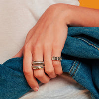 Evil Eye Cigar Ring- Gold View 2