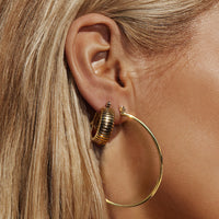 Skinny Amalfi Hoops- Gold View 2