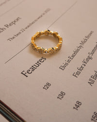 Hex Pave Disc Ring- Silver View 4