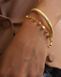 Stud Stone Bracelet- Aj Gold Bezel Luv |