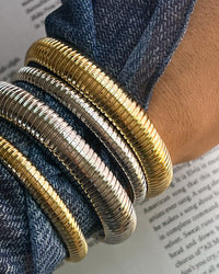 Mini Flex Snake Chain Bracelet- Gold (Ships Early May) view 2