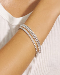Baguette Eternity Bracelet- Silver View 4