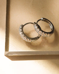 Luv Aj Baby Pave Huggies in Silver  View 3