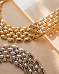 Celine Chain Link Necklace- Silver View 5