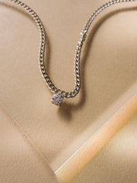 Bardot Stud Charm Necklace- Silver View 8