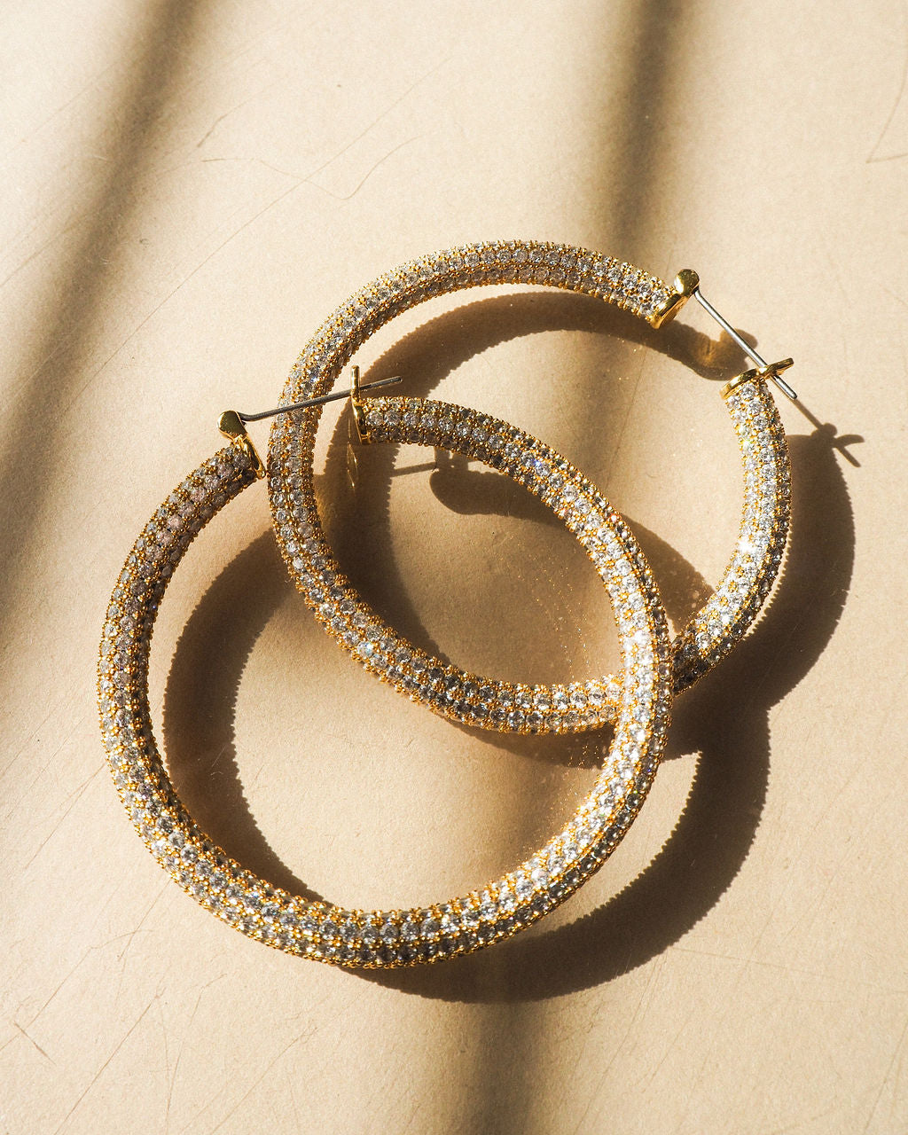 Pave Amalfi Hoops- Gold | Luv Aj