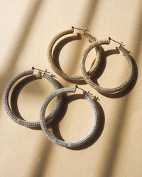 Pave Amalfi Hoops- Gold (Ships Mid March) View 5