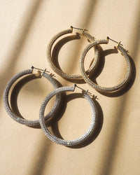 Pave Amalfi Hoops- Gold View 5