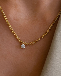 Bardot Stud Charm Necklace- Gold View 3
