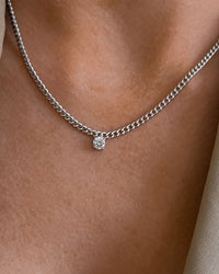 Bardot Stud Charm Necklace- Silver View 3