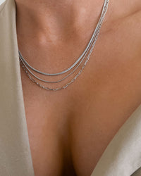 Chandon Multi Chain Charm Necklace- Silver View 2
