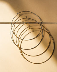 Capri Wire Hoops - Gold View 8