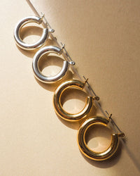 Baby Amalfi Tube Hoops- Silver View 10