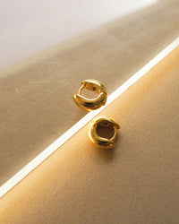 Mini Mirabella Huggies (9mm)- Gold View 6