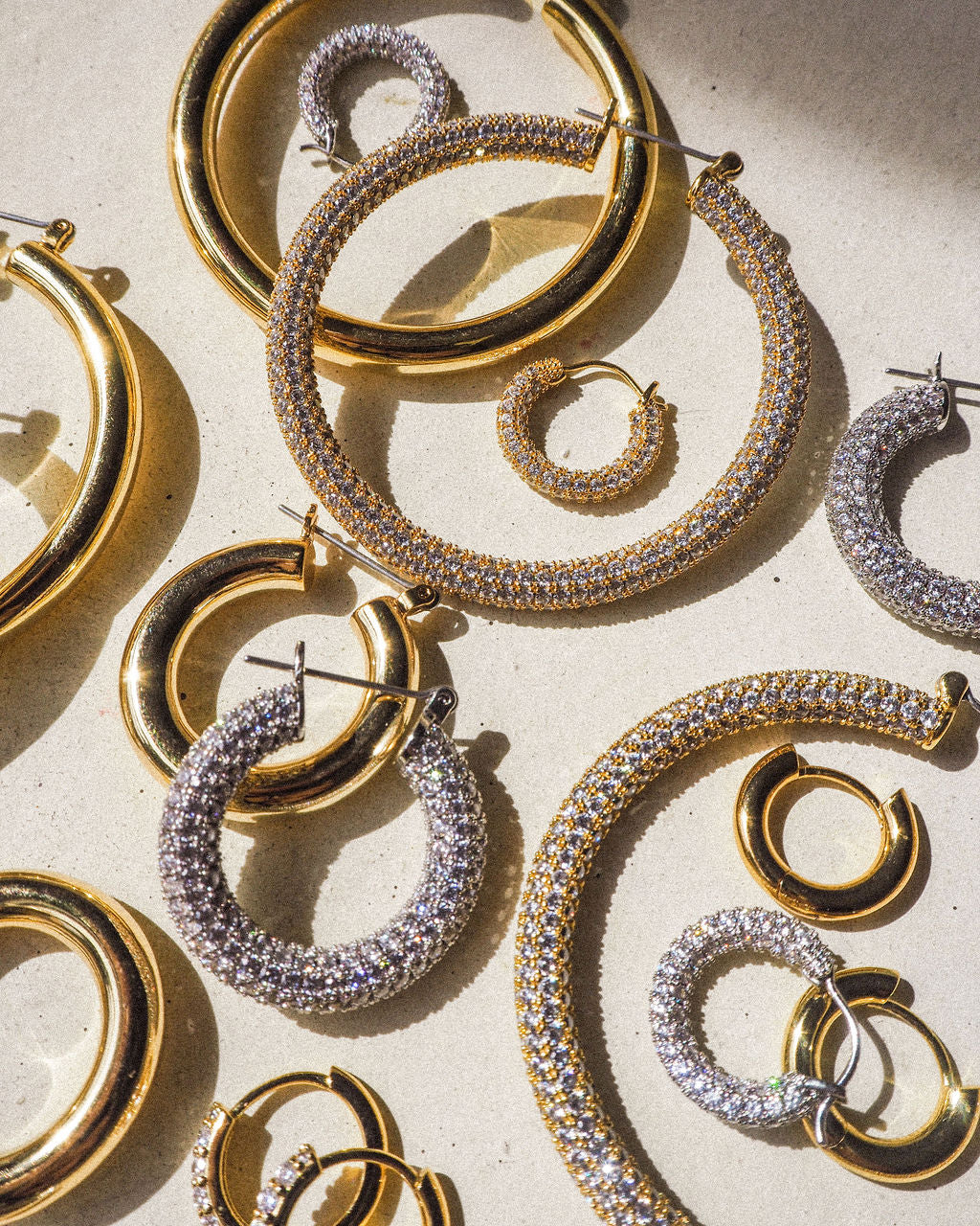 Pave Baby Amalfi Hoops- Silver | Luv Aj