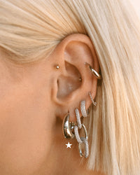 Marbella Hoops- Silver (Ships Early April) View 2