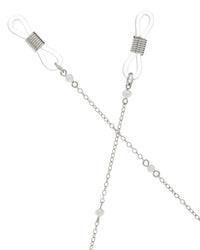 Margarite Pearl Sunglass Chain- Silver View 1