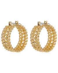 Margherita Chain Hoops- Gold View 1