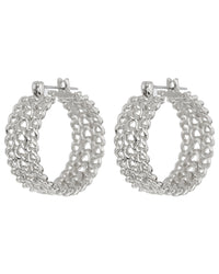 Margherita Chain Hoops- Silver