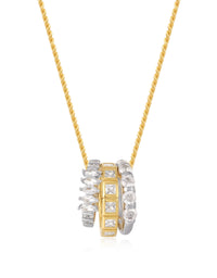 Marry Me Charm Necklace- Mixed Metals View 1