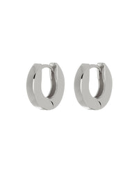 Mini Coco Hinge Hoops- Silver