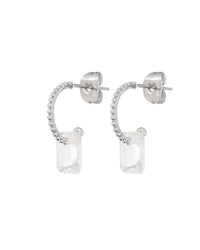 Mini Crystalline Huggies- Silver