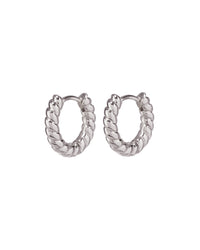 Mini Rope Huggies (12mm)- Silver View 1