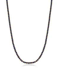 Mini Ballier Necklace- Blue Sapphire- Gold