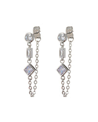 Mixte Chain Studs- Silver View 1
